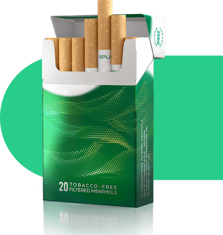 Splash Menthol Classic pack opened with sticks showing
