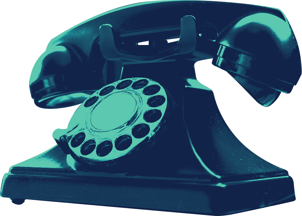 old-fashioned rotary telephone
